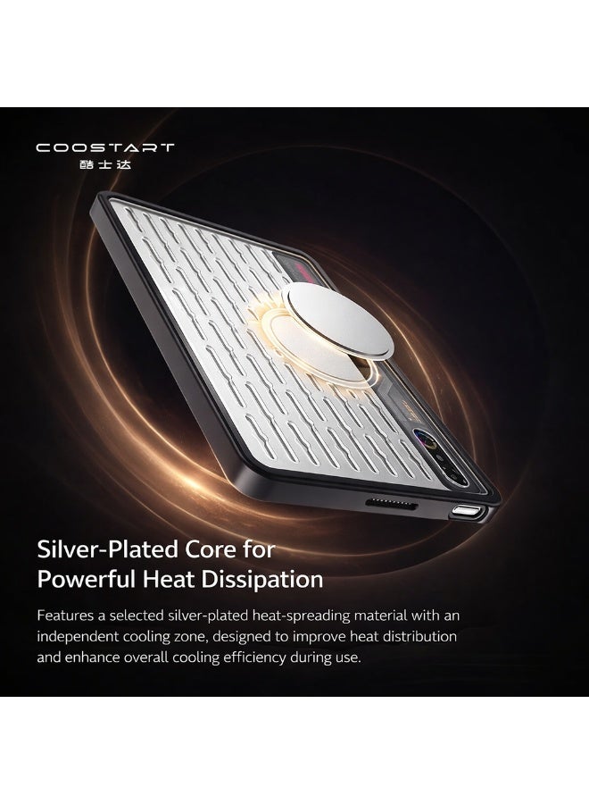 كفر حماية وتبريد ريدماجيك أسترا – تصميم مجوّف لتبديد الحرارة، دعم مغناطيسي لتثبيت المبرد، مادة شفافة عالية النقاء، نحيف وخفيف للألعاب - Image 5